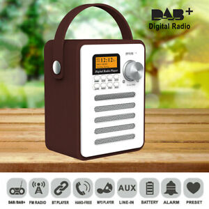 Portable DAB+ Radio Digital FM Rechargeable Bluetooth Radio Audio MP3 Player UK