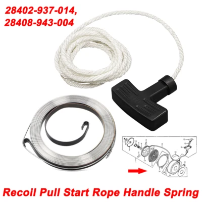 ATV Pull Start Rope Recoil Handle Spring Kit For Honda ATV ATC70 ATC200S TRX125 — 第 1/4 张图片