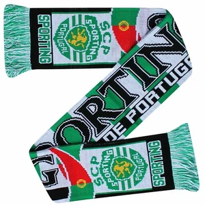 Bufanda de recuerdo para fanáticos de cresta de fútbol deportivo SCP Primeira Liga (100% acrílico) - Imagen 1 de 2
