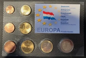 Circulated coin set-Netherlands 2001-Euro motif set - ("sealed on foil") - Picture 1 of 2