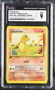 CGC 9 MINT French Charmander Salameche Base 1st Edition 1999 Pokemon 46/102 - Picture 1 of 2