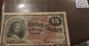 - FR 1269 15 Cents Fourth 4th Issue US Fractional Currency Crisp Uncirculated CU - Picture 1 of 3