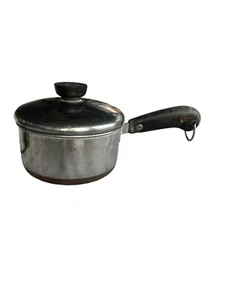 Vtg Revere Ware 5 3/4 inch Sauce Pan Pot w/Lid Copper Bottom USA - Picture 1 of 10