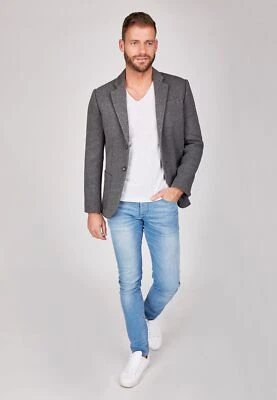 Centered Herren Sakko Designer Jacket 2-Knopf-Sakko sportlich grau Sweatsakko - Bild 1 von 4