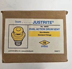 JUSTRITE DUAL ACTION DRUM VENT 08005. - Picture 1 of 2