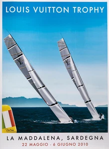 Affiche originale, raid, trophée Louis Vuitton, La Maddalena, voilier, 2010 - Photo 1/4