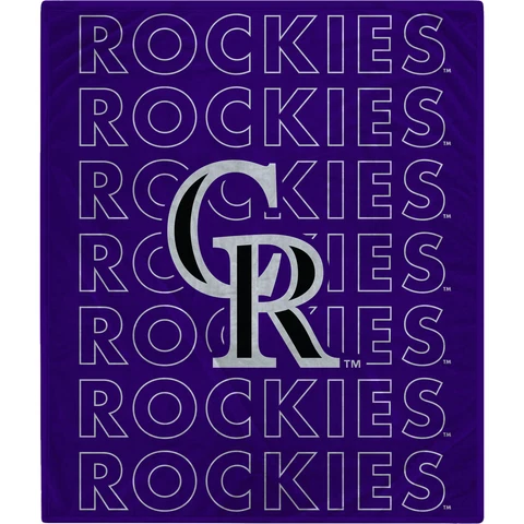 Colorado Rockies 60" x 70" Echo Wordmark Lightweight Blanket Cover