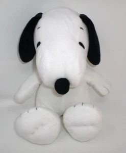 Kohl's Cares Peanuts Snoopy Dog Plush White Black with Red Collar 13" - Picture 1 of 4