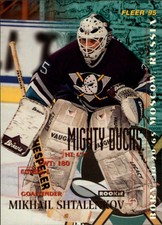 1994-95 Fleer Anaheim Ducks Hockey Card #7 Mikhail Shtalenkov Rookie