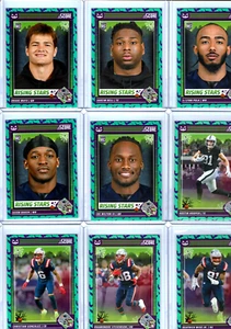 2024 Score-A-Treat New England Patriots Team Set 15 Base Cards Green Bats Border - Picture 1 of 4