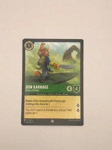 2024 DISNEY LORCANA INTO THE INKLANDS DON KARNAGE 71/204 COMMON (NON-FOIL) - Picture 1 of 2
