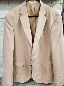 Boohoo Man Tan Plus-Size Slim-Fit Single-Breasted Suit Jacket for Men, Ecru, 48 - Picture 1 of 8
