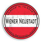 2x10cm Wiener Neustadt Österreich Vinyl Aufkleber - Flaggenaufkleber Gepäck #20632