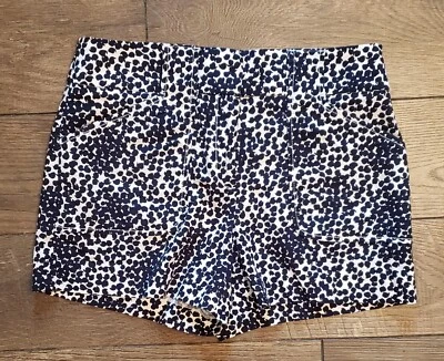 Pantalones Cortos Ann Taylor Loft Elastizados Cintura Alta Para Mujer Azul Blanco Talla 6 Informales  Foto 1 de 4