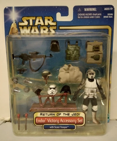Star Wars Return of the Jedi Endor Victory Accessory Set w/Scout Trooper. Sealed Cover
