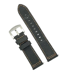 24mm Grey Cordura Nylon Watch Strap UK (S-2422-FB-GY-02) - Picture 1 of 5