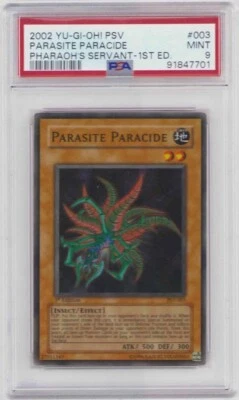 PARSITE PARACIDE YUGIOH HOLO PGD-003 1ST EDITION PSA #91847701/7704 MINT 9 2002 - Image 1 of 4