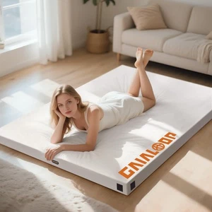 Memory Foam Glamping Roll Up Futon Mattress, Japanese Floor Bed Camping Mattr... - Picture 1 of 7