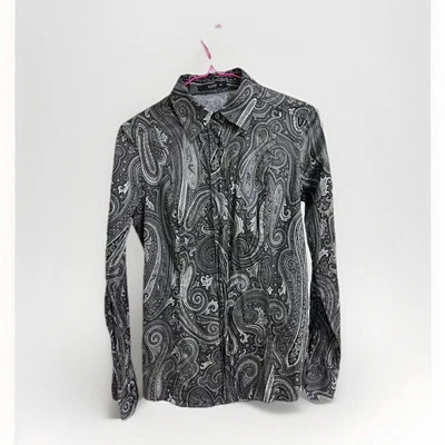 Blusa Etro Feminina Camisa Multicolorida Algodão Estampada Paisley Tamanho 44 * - Imagem 1 de 4