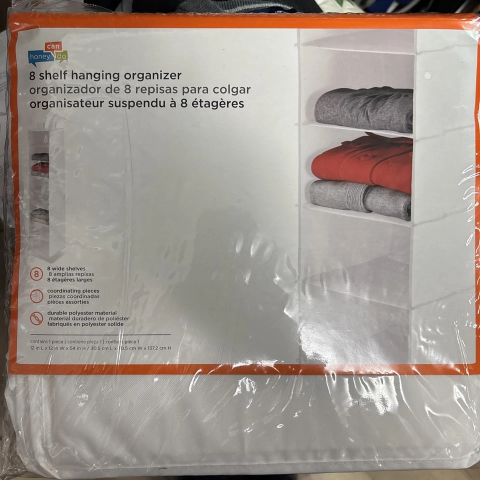 Honey Can Do 8-Shelf /Closet Organizer 12×54 - Image 1 of 3