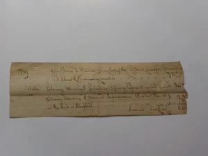 Documento antiguo de Inglaterra 1789 John Baller Greenbrier ingresando documentos de abogado  - Imagen 1 de 2