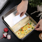 4pcs Oven Tray Practical BBQ DIY Stainless Steel Healthy Baking Tool Rectangle