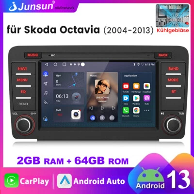 DAB+ 64GB Für Skoda Octavia 2004-2013 Android 13 Autoradio Carplay GPS NAVI WIFI - Bild 1 von 4