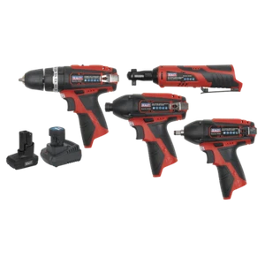 SV12 Series 4 x 12V Cordless Power Tool Combo Kit CP1200COMBO Sealey New - Picture 1 of 1