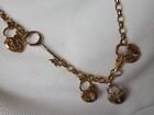 Very Large Heavy Golden Coloured Key And Padlock Chain