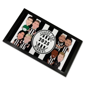 Newcastle Vector Heroes Bar Runner Mat League Cup Winners 2025 Toon Army Gift - Picture 1 of 6