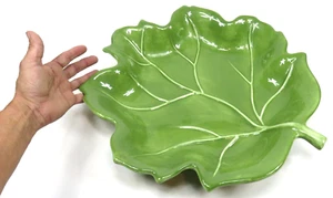 GRAN Plato de Servir Vintage NATURALEZA Artesanal Colección Hoja AD0A2502 - Imagen 1 de 5