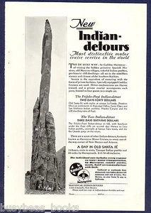 1930 SANTA FE RAILROAD advertisement, Indian Detours, Harveycar Motor tours - Picture 1 of 1