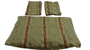 BEAUTIFUL OLIVE & BURGUNDY DUVET COVER QUEEN 90" x 90"  WITH 2 SHAMS 27" x 32"