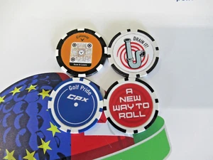 new x4 callaway odyssey golf pride poker chip ball markers - Picture 1 of 2
