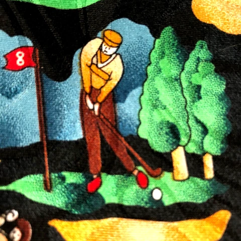 Mantebello - Tie -  Handmade in Italy -  Golf  -  7th and 8th Holes Cover