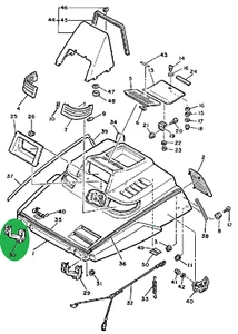 Yamaha Enticer 340 Hood Hinge Assemby 8W6-7714A-00-00 Excel III 300 - Picture 1 of 1