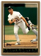 1998 Topps Baseball Card Scott Spiezio Oakland Athletics #144