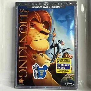 The Lion King Blu-ray DVD Combo 2011 2 Disc Set Diamond Edition Disney Slipcover - Picture 1 of 3