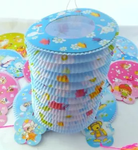 Assorted Colours Cartoon Design 16 diameter Chinese Paper Lantern Tang Long (... - Foto 1 di 1