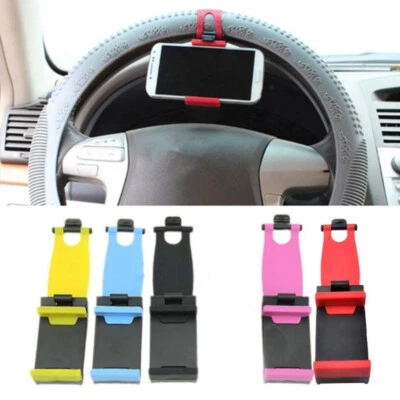 AUTO DECORATIVE ACCESSORIES Clip Car Steering Wheel Bike Handlebar-Phone Holder! - Image 1 of 4