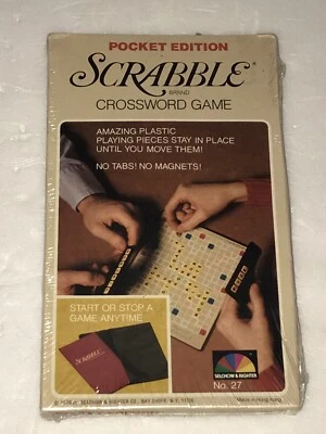 1978 POCKET SCRABBLE EDITION CROSSWORD GAME NEW SEALED TRAVEL SCRABBLE SELCHOW - Image 1 of 4