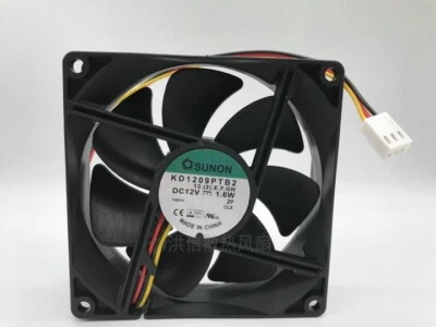 SUNON KD1209PTB2 9CM 9025 12V 1.6W 90mm 3-wire cooling fan 3pin - Image 1 of 3