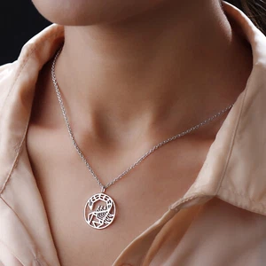 Scorpio Zodiac Star Sign Pendant Necklace in 925 Solid Sterling Silver 7.5 Grams - Picture 1 of 20
