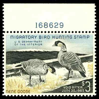 US #RW31 $3 Hawaiian Nene Geese, "XF 90" NH MNH, PSE graded (2008) - Image 1 of 3