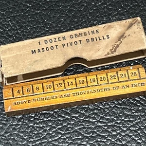 Vintage Mascot Watchmakers Pivot Drill Set 12 Complete  - Picture 1 of 13
