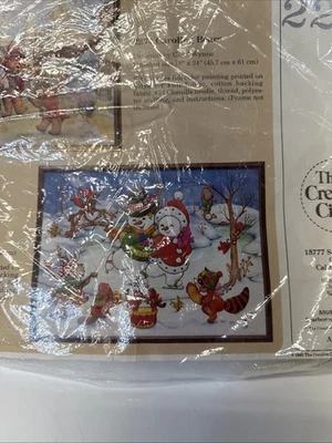 The Creative Circle Kit Wynne Needlework SKATING PARTY 2270 Holiday 18”x24” NEW - Image 1 of 4