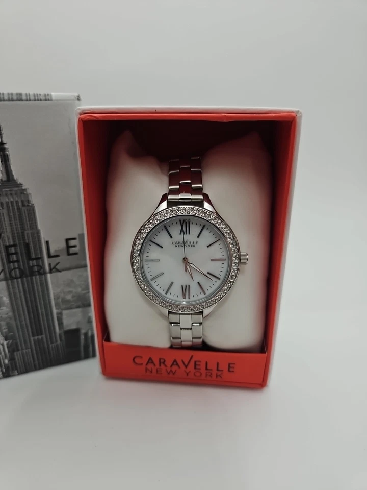 Caravelle New York By Bulova Silver Ladies Watch 43L165