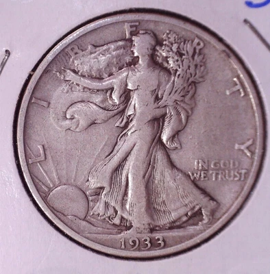 1933-S Walking Liberty Half Dollar 50(C) Silver Coin Better Date #043 - Image 1 of 2