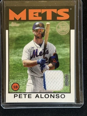 2021 Topps #86B-65 Pete Alonso 1986 Topps Baseball 35th Anniversary (Series 1) - Image 1 of 2