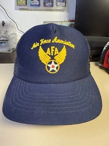 Vintage Puff Air Force Association Navy Blue Snapback - Picture 1 of 7